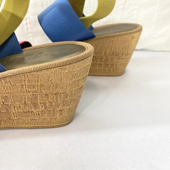 THE FLEXX COLORFUL OVERSTEP CICIAMITO WEDGE SANDALS - 9 - Picture 8 of 9